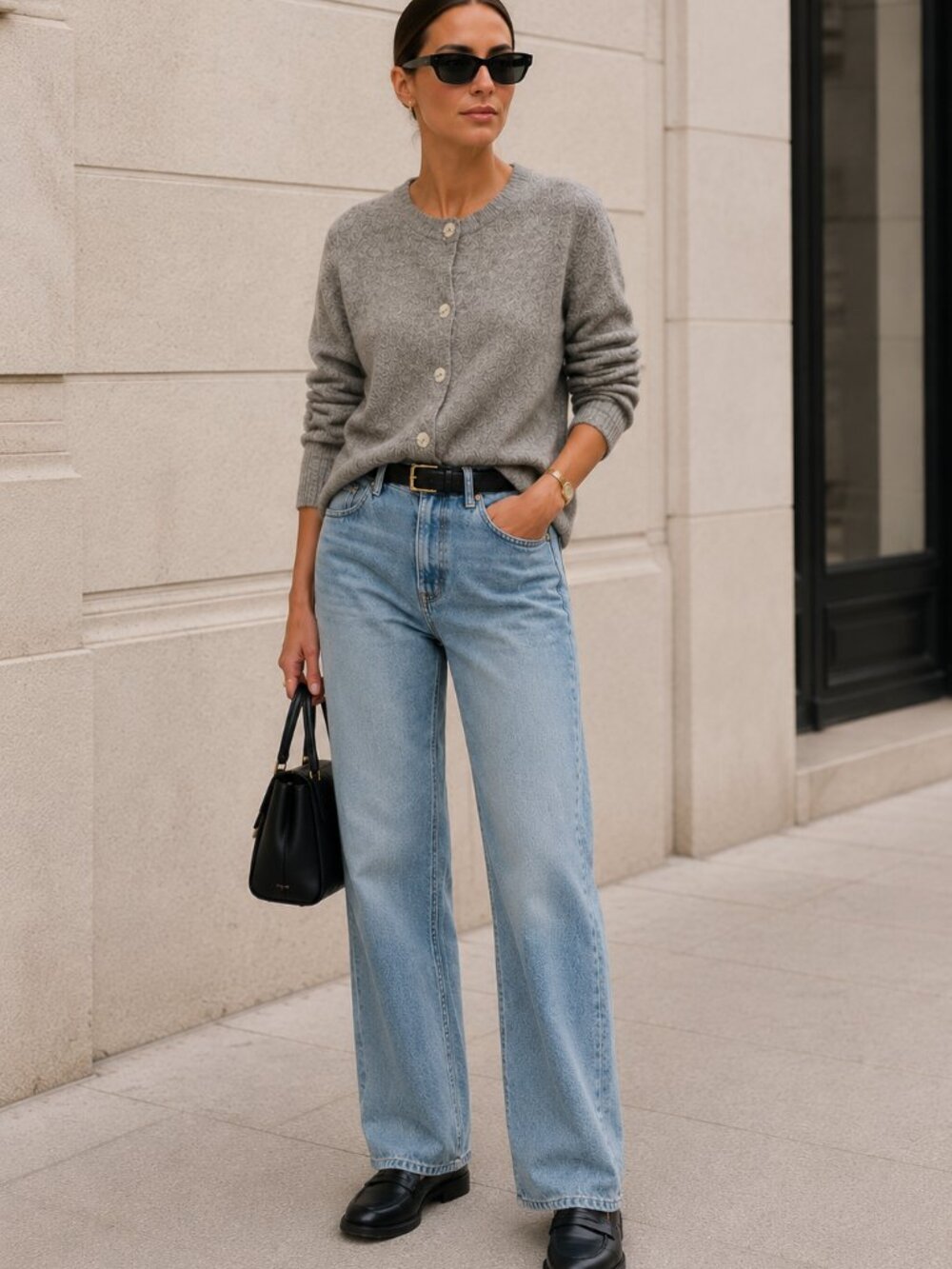 ZARA Knit Cardigan Linen Back Sweater Tie Detail M